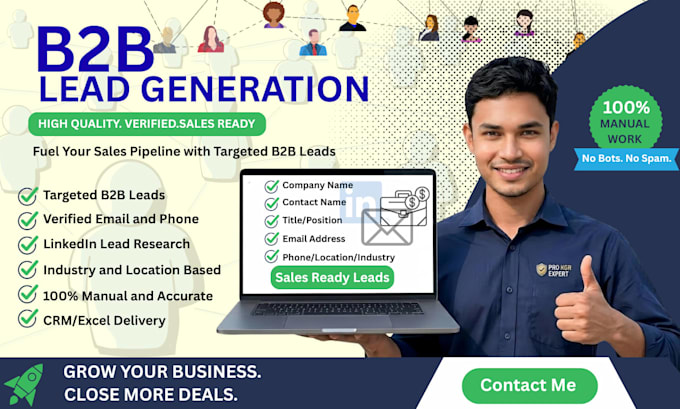 I will do targeted b2b lead generation for any niche