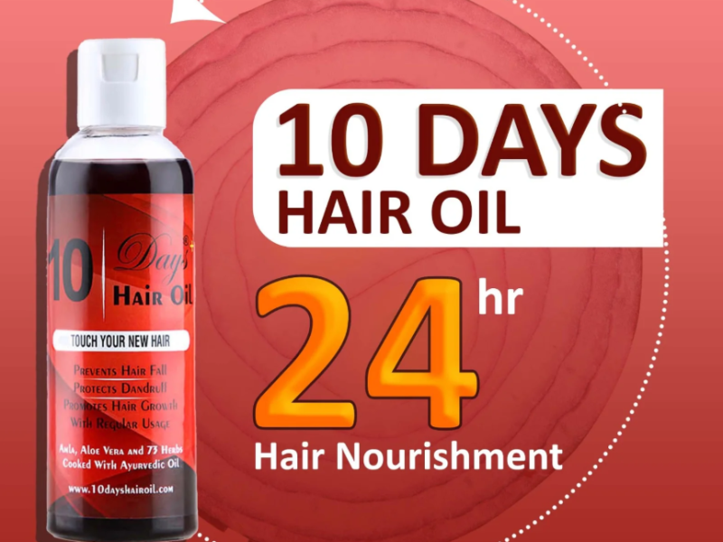 Elegantra 10 Days Hair Growth Oil (100ml) pack of 1 – Intensive Hair Oil for Hair Loss & Regrowth | Advanced Hair Treatment for Hair Loss & Dry Scalp | Herbal Hair Fall Control