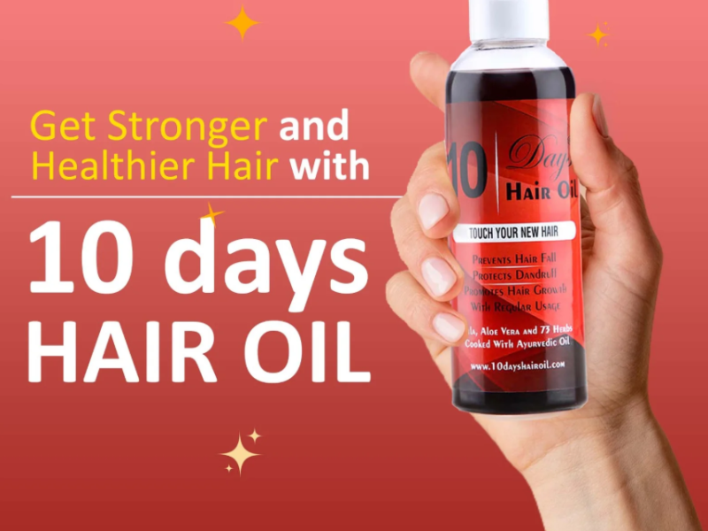 Elegantra 10 Days Hair Growth Oil (100ml) pack of 1 – Intensive Hair Oil for Hair Loss & Regrowth | Advanced Hair Treatment for Hair Loss & Dry Scalp | Herbal Hair Fall Control
