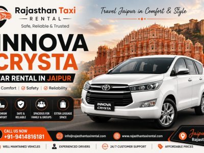 Innova Crysta Car Rental in Jaipur – Luxury, Comfort & Reliable Travel