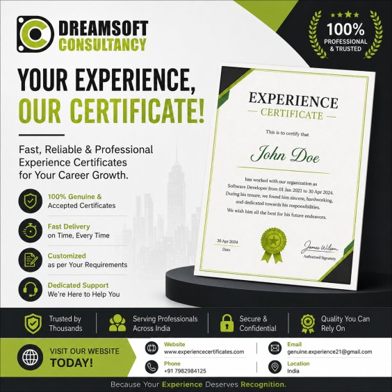 Leading Experience Certificate Provider for IT Company Services
