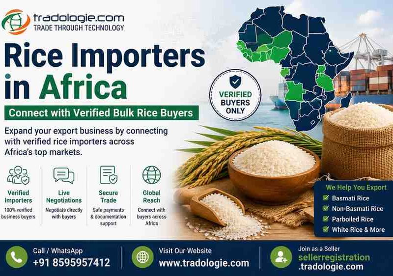Rice Importers in Africa | Connect with Verified Bulk Rice Buyers