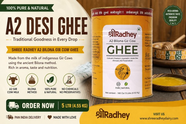 Buy Pure A2 Desi Ghee Online | Shree Radhey