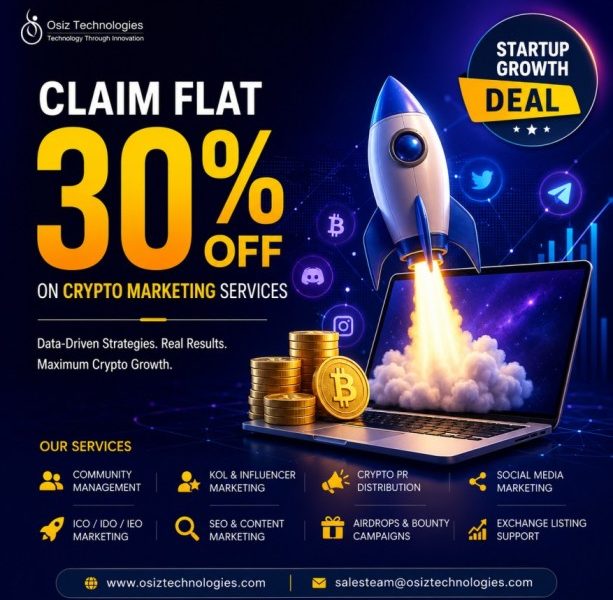Startup Growth Deal – Claim Flat 30% OFF on Crypto Marketing Services