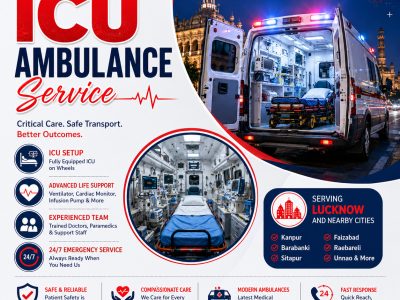 ICU Ambulance Service in Lucknow