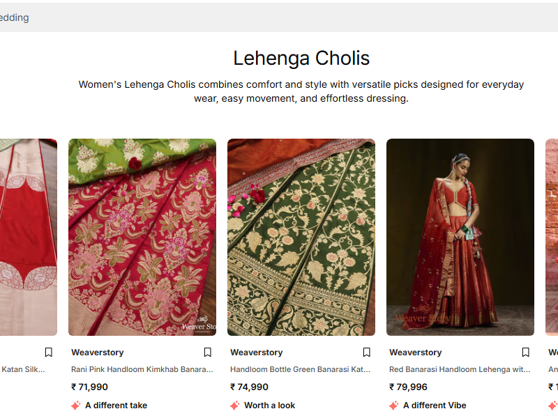 Lehenga Cholis for Women – Discover Wedding & Festive Styles | NineE AI