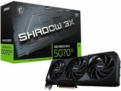 MSI GeForce RTX 5070 Ti 16G Shadow 3X OC Graphics Card --- $500