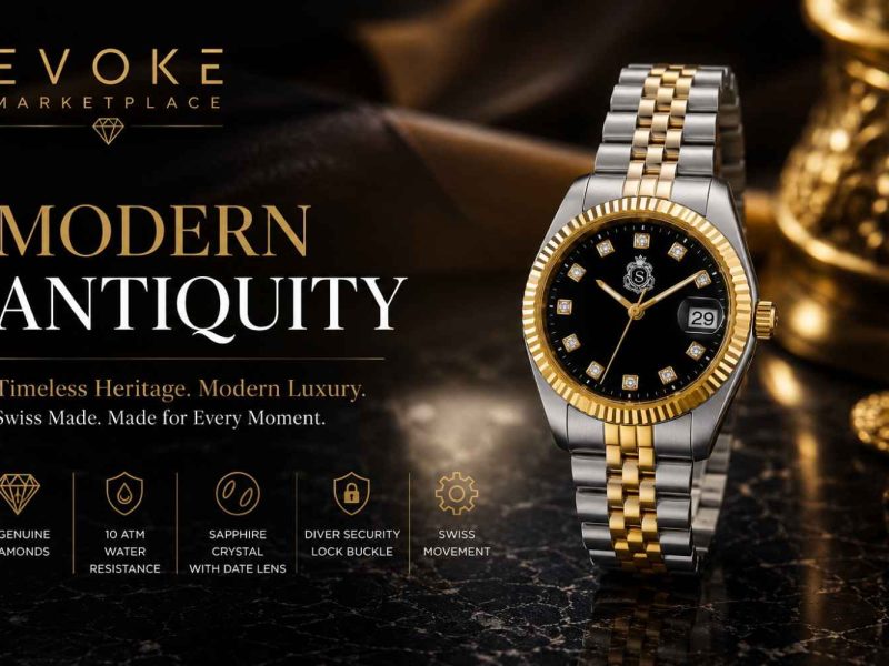 Modern Antiquity Swiss Watch | Diamond Mother-of-Pearl Luxury Timepiece