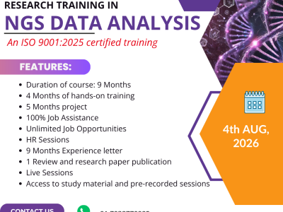 9 Months Research Training in NGS Data Analysis.