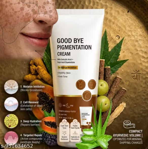 Elegantra Hyperpigmentation Cream for Dark Spots & Uneven Skin Tone 100gm | Kojic Acid & Natural Extracts | Pigmentation Removal Cream for Face | Skin Brightening & Blemish Repair Formula Pack of 1