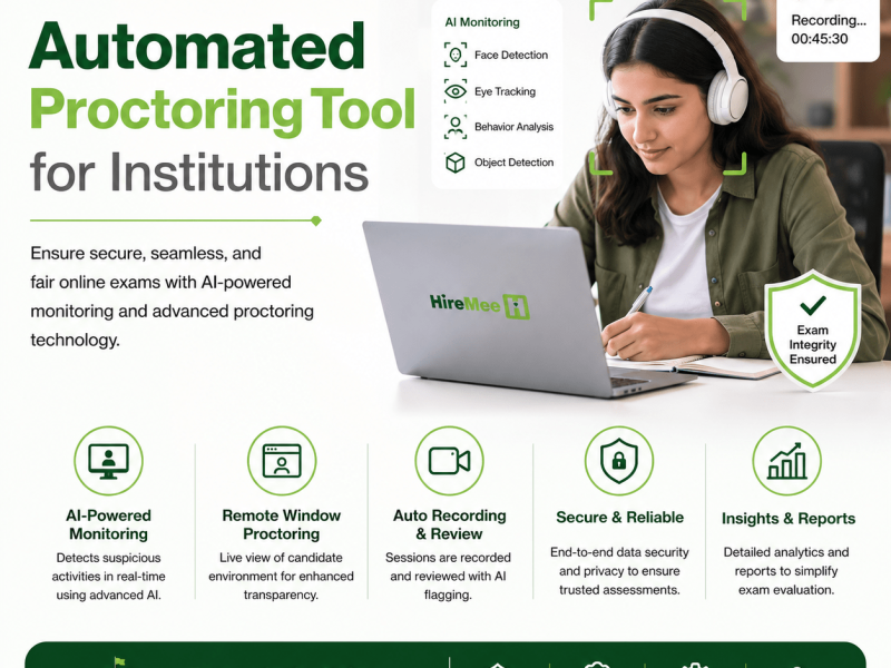 Automated Proctoring Tool for Institutions