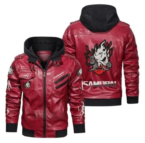 Cyberpunk 2077 Red Leather Jacket