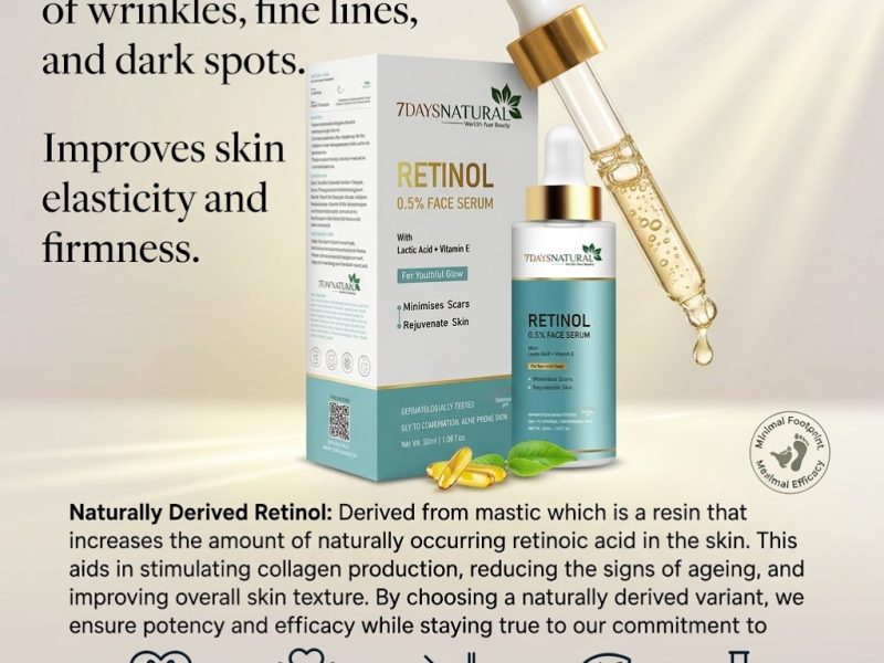 Advanced Retinol Face Serum Pack of 1 Professional Skin Rejuvenating Face Serum | Anti-Aging Serum for Wrinkles, Acne Marks & Dark Spots | Skin Renewal & Pore Minimizing Serum for Women & Men