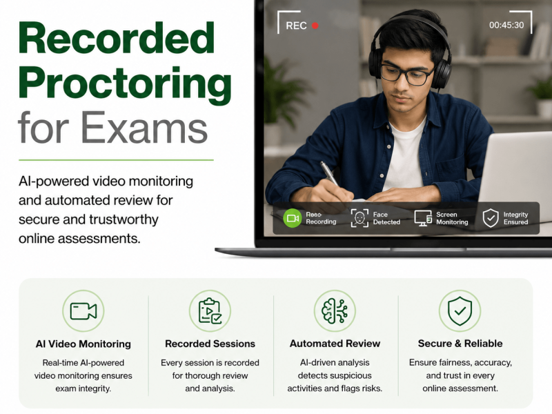 Recorded Proctoring for Exams
