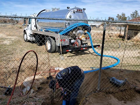 Septic Leach Field in Lake Elsinore