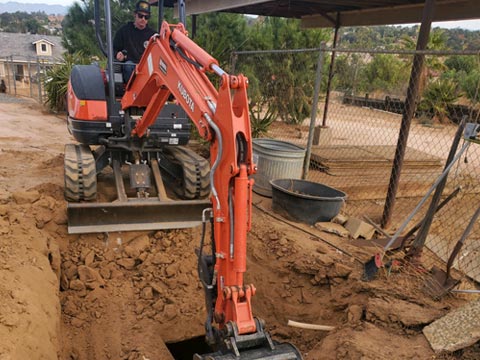 Septic Leach Field in Lake Elsinore