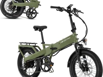 LECTRIC XP4 750 Folding Step-Over Bike for Adults, Pine Green - Lightweight eBike with 48V Battery 85 Mile Range, 28Mph Power Peak 1310W,