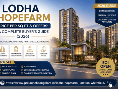 Luxury 3.5,4 & 5 BHK Aparments at Lodha Hopefarm Whitefield