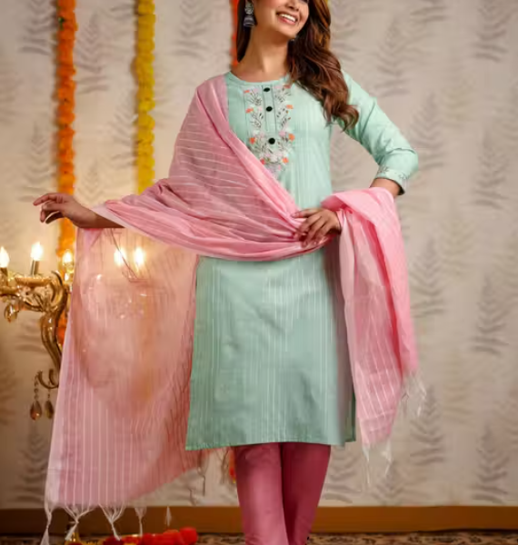 JashnNora's Women Kurta and Dupatta Pant Set