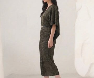 Mini metallic dress