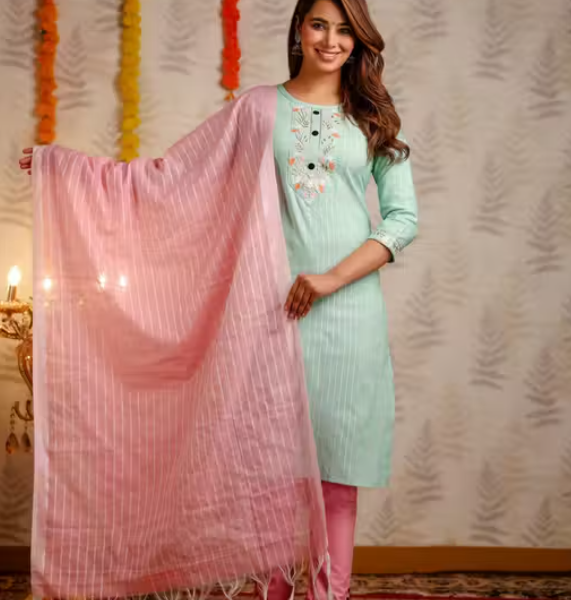JashnNora's Women Kurta and Dupatta Pant Set