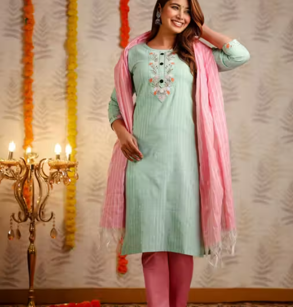 JashnNora's Women Kurta and Dupatta Pant Set
