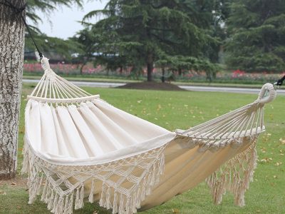 Best Double Outdoor Camping Tassel Canvas Hammock in Australia