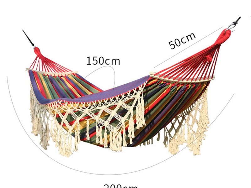 Best Double Outdoor Camping Tassel Canvas Hammock in Australia