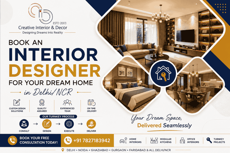 Book an Interior Designer for Your Dream Home in Delhi/NCR