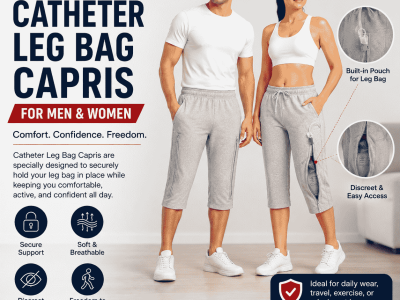 Catheter Leg Bag Capris for Men & Women – Comfortable Adaptive Wear