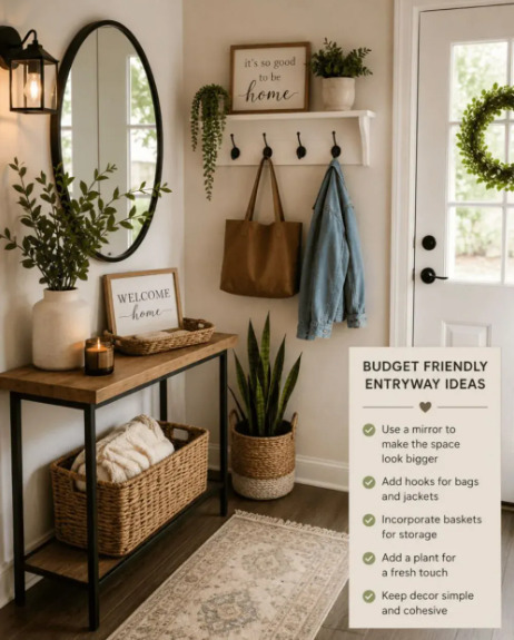 Small Entryway Decor Ideas on a Budget