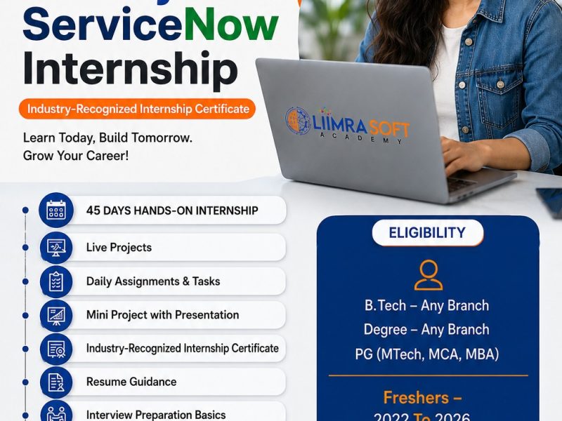 ServiceNow Training in Hyderabad by Liimrasoft Academy Learn Live Projects and Certification