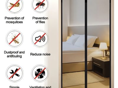 Loovox Magnetic Mosquito Net for Doors – No Drilling, Auto-Close Screen Door