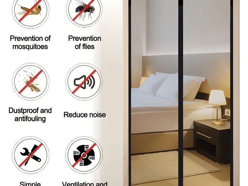 Loovox Magnetic Mosquito Net for Doors – No Drilling, Auto-Close Screen Door