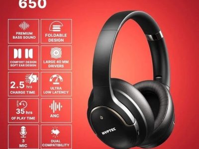 Kyptec LifeStyle® 650 ANC Bluetooth Headphones with Triple Mic and 35H Playtime