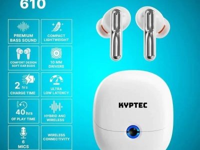 Kyptec LifeStyle® 610 Hybrid ANC Wireless Earbuds with 6 Mics and 40H Playtime