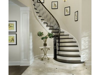 Custom Curved Staircases by Acadia Stairs