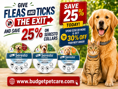 Give Fleas and Ticks the Exit and Save 25% on Seresto Collars