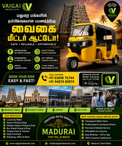 Professional Meter Auto in Madurai | Vaigai Meter Auto