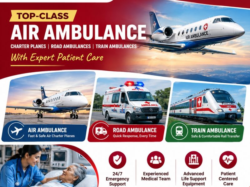 Panchmukhi ICU Air Ambulance in Guwahati - Emergency Coordination of Medical Transport
