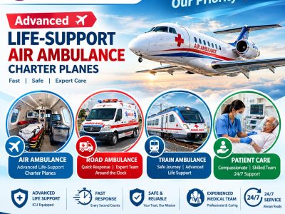 Panchmukhi Air Ambulance Services from Chennai- Long Distance ICU Ambulance