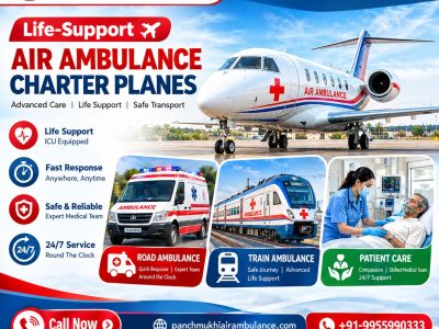 Panchmukhi Hi Tech Air Ambulance in Varanasi- Highest quality care during transit