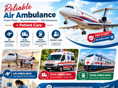 Panchmukhi Low Cost Air Ambulance in Kolkata- well coordinated medical transfer
