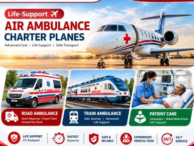 Panchmukhi Affordable Air Ambulance in Patna- budgeted package for medical transport