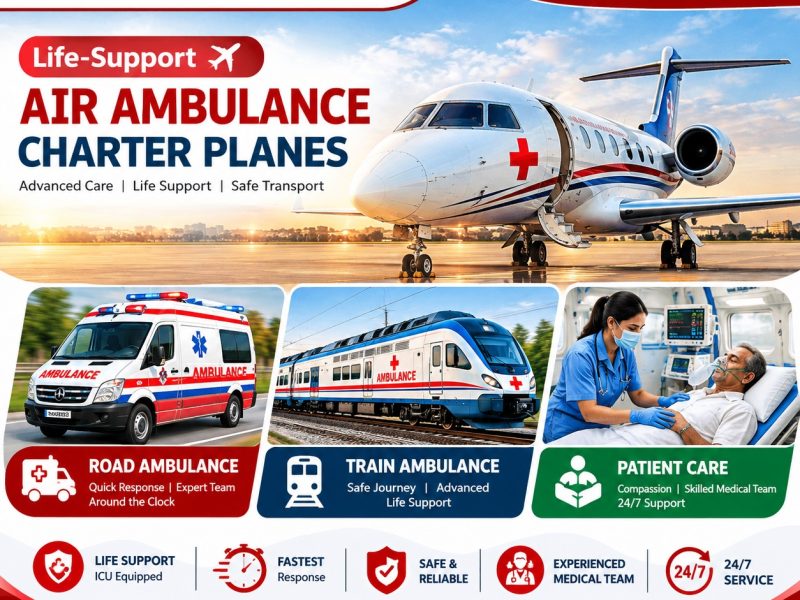 Panchmukhi Affordable Air Ambulance in Patna- budgeted package for medical transport