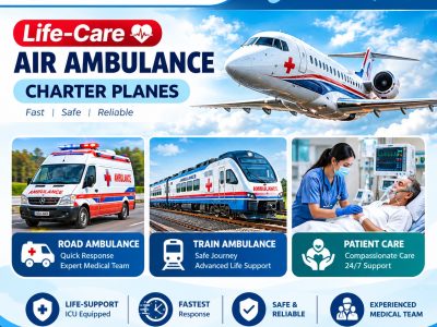 Panchmukhi Emergency Air Ambulance in Bangalore- Critical Care Air Ambulance