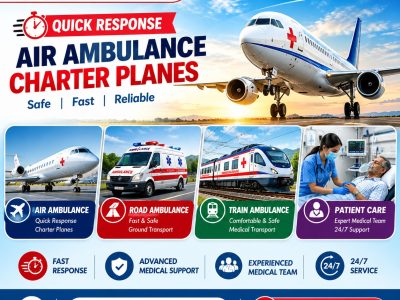 Panchmukhi Air Ambulance in Kolkata- Emergency ICU Ambulance with ground support
