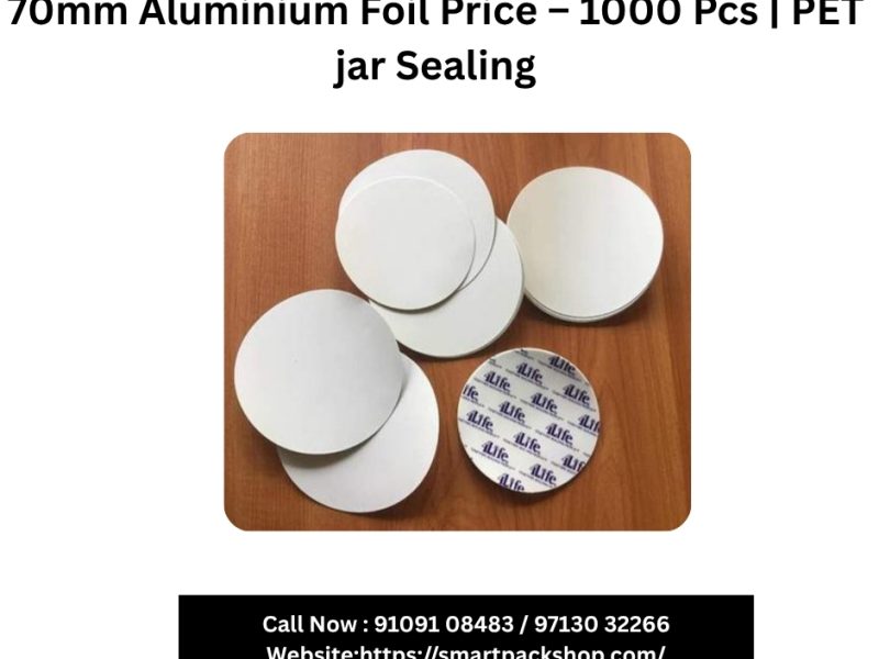 70mm Aluminium Foil Price – 1000 Pcs | PET jar Sealing