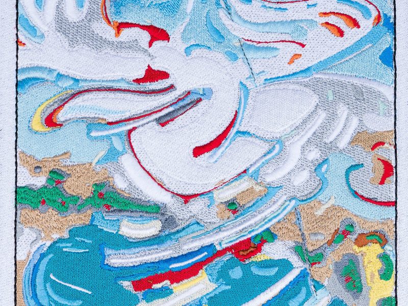Fine art embroidery for interior designers