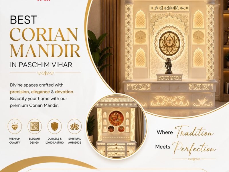 Best Corian Mandir in Paschim Vihar for Modern Homes